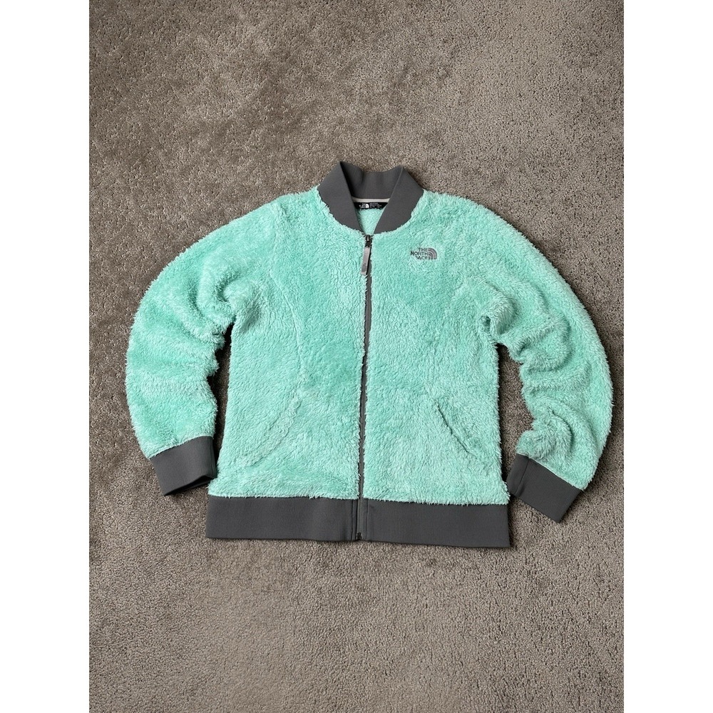 Girls Sweatshirt The North Face Teal Full‎ Zip Fleece Cold Weather, Size XL (18)
